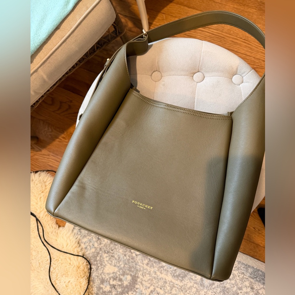 Maison Pourchet Sevigne large hobo khaki - Picture 16 of 16
